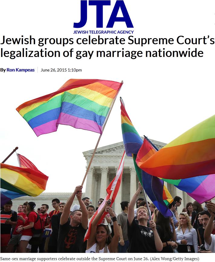 jta-jewish-telegraphic-agency-group-celebrate-supreme-court-legalization-gay-marriage-homo-faggot-trans-hiv-aids-pedophile-rape-boy
