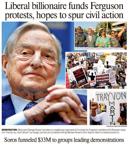 George-Soros-funded-Ferguson-protests