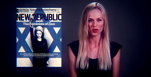 Red Icen Lana Lokteff puhuu suoraan muun muassa valkoisten kansanmurhaa, sionismia ja feminismiä vastaan.