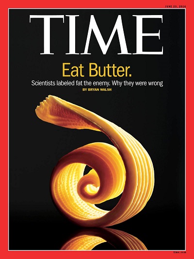 Vuonna 2014 Time-lehden etusivun jutussa myönnettiin, että teoria tyydyttyneistä rasvoista syyllisenä ei perustu tutkimusnäyttöön.