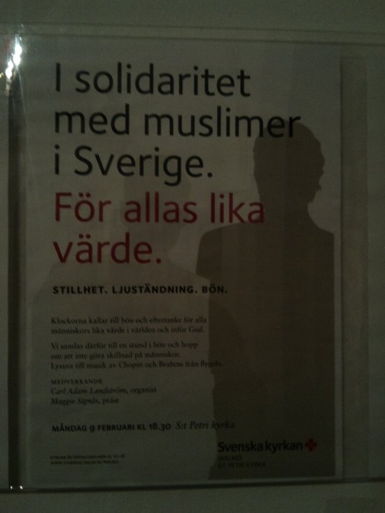 Ruotsin kirkko osoittaa "solidaarisuutta muslimeille".