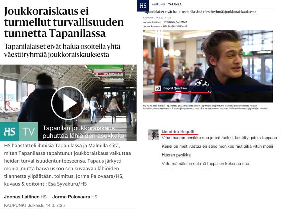 Helsingin Sanomat löysi mielenkiintoisen rasismiasiantuntijan. Klikkaa kuva suuremmaksi.