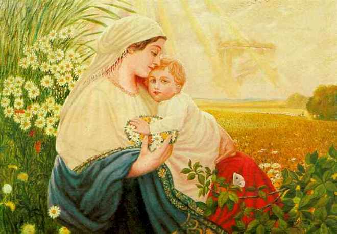 Hitlerin maalaus Mariasta ja Jeesus-lapsesta vuodelta 1913.