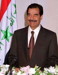 Saddam Hussein Irakin presidentti (16. heinäkuuta 1979 – 9. huhtikuuta 2003).